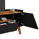Ver imagem 6 de Rack Bancada Tv até 70 Polegadas 180 Cm 2 Portas 1 Gaveta Preto Fosco Naturalle Flor Shop Jm