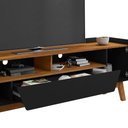 Ver imagem 4 de Rack Bancada Tv até 70 Polegadas 180 Cm 2 Portas 1 Gaveta Preto Fosco Naturalle Flor Shop Jm