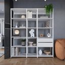 Ver imagem 1 de Kit Estante Livreiro 03 Pecas 183x160cm Branco Proddy Branco