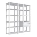 Ver imagem 3 de Kit Estante Livreiro 03 Pecas 183x160cm Branco Proddy Branco