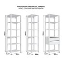 Ver imagem 5 de Kit Estante Livreiro 03 Pecas 183x160cm Branco Proddy Branco