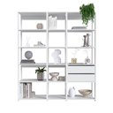 Ver imagem 2 de Kit Estante Livreiro 03 Pecas 183x160cm Branco Proddy Branco