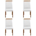 Ver imagem 1 de Kit 8 Cadeiras Decorativas Sala de Jantar Luxo Analice Facto Branco - Mozzelar
