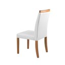 Ver imagem 5 de Kit 8 Cadeiras Decorativas Sala de Jantar Luxo Analice Facto Branco - Mozzelar