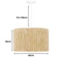 Ver imagem 4 de Luminária de Teto Shalon Corda Sisal Natural Palha Moderna:branco