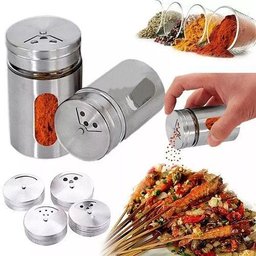 Saleiro e Pimenteiro Vidro e Inox com visor 06 unidades - 2