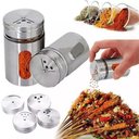 Ver imagem 2 de Saleiro e Pimenteiro Vidro e Inox com visor 06 unidades