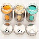 Ver imagem 4 de Saleiro e Pimenteiro Vidro e Inox com visor 06 unidades