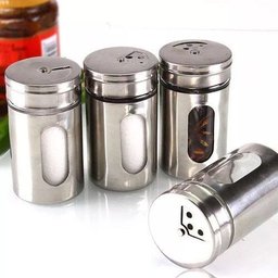 Saleiro e Pimenteiro Vidro e Inox com visor 06 unidades - 3