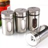 Saleiro e Pimenteiro Vidro e Inox com visor 06 unidades - 3