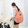 Mochila Bebê Maternidade Salmão Impermeável Mamãe Compartimentos - 4