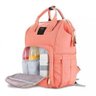 Mochila Bebê Maternidade Salmão Impermeável Mamãe Compartimentos - 5