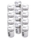 Ver imagem 1 de Saleiro e Pimenteiro Vidro e Inox com visor 12 unidades