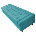 Ver imagem 5 de Calçadeira Baú Queen Everest P02 160cm para Cama Box Suede - Doce Sonho Móveis Azul Turquesa