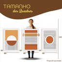 Ver imagem 4 de Quadro Decorativo Minimalista Círculos Linhas Boho Moldura Filete:Moldura Branca/60x90
