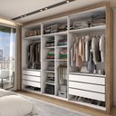 Ver imagem 3 de Guarda-roupa Casal Severo 6 Portas 6 Gavetas com Espelho - Panorama Móveis