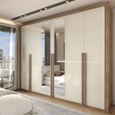 Ver imagem 1 de Guarda-roupa Casal Severo 6 Portas 6 Gavetas com Espelho - Panorama Móveis