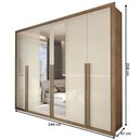 Ver imagem 5 de Guarda-roupa Casal Severo 6 Portas 6 Gavetas com Espelho - Panorama Móveis
