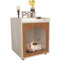 Ver imagem 4 de Mesa Cabeceira Casinha de Cachorro/gato Pet Off White/freijó