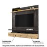 Rack Suspenso Lana para TV de até 50- Titânio/Carvalho - 2