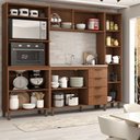 Ver imagem 2 de Cozinha Completa Sensação 9 Portas 3 Gavetas Freijó/off White - Panorama Móveis