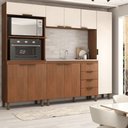 Ver imagem 1 de Cozinha Completa Sensação 9 Portas 3 Gavetas Freijó/off White - Panorama Móveis