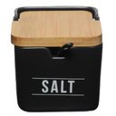 Ver imagem 3 de Saleiro Salt Manhattan Tampa de Bambu e Colher Preto 240ml
