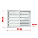 Ver imagem 4 de Janela Alumínio Elite c/Travessas 2 Folhas Moveis 120 x 120 V.Liso Branco Brimak