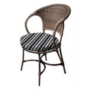 Ver imagem 2 de Conjunto de Mesa Fibra Sintética Amsterdã - 4 Poltronas + 1 Mesa - Tecido Friso Preto