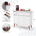 Ver imagem 4 de Aparador / Buffet / Balcão / Bancada Ze Modelo Retrô com Pés em Madeira Tampo em Mdf Usinadosem Puxa