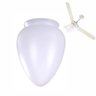 Lustre Globo Plástico Leitoso para Ventiladores Aliseu Iceberg - 1