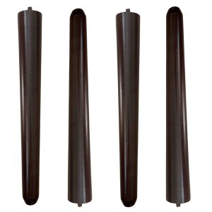 Kit 4 Pés Palito 30cm Madeira Tabaco para Puff Poltrona Móveis Rack