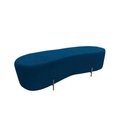 Ver imagem 2 de Puff Decorativo Orgânico Alana Couro Azul Marinho