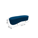 Ver imagem 6 de Puff Decorativo Orgânico Alana Couro Azul Marinho