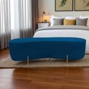 Ver imagem 7 de Puff Decorativo Orgânico Alana Couro Azul Marinho