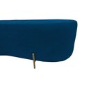 Ver imagem 5 de Puff Decorativo Orgânico Alana Couro Azul Marinho