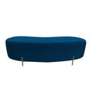 Ver imagem 4 de Puff Decorativo Orgânico Alana Couro Azul Marinho
