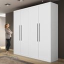 Ver imagem 5 de Guarda-Roupa Solteiro 4 Portas 3 Gavetas Roma Bianchi Móveis