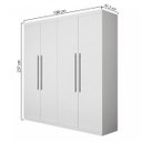 Ver imagem 4 de Guarda-Roupa Solteiro 4 Portas 3 Gavetas Roma Bianchi Móveis