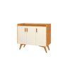Aparador Buffet Retrô 3 Portas Classic Freijó/off White - Móvebrinque - 2