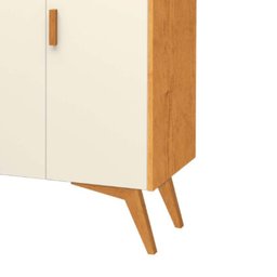 Aparador Buffet Retrô 3 Portas Classic Freijó/off White - Móvebrinque - 4