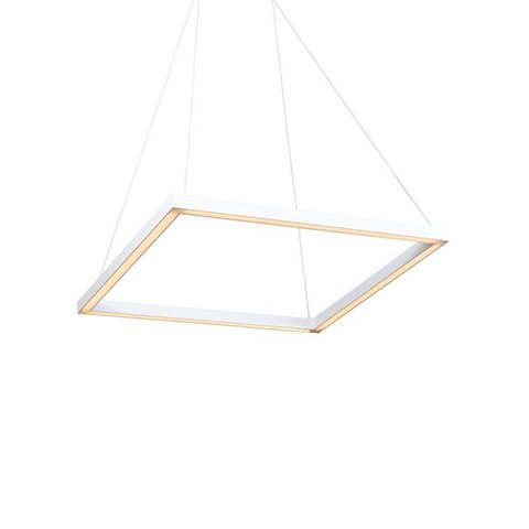 Lustre Pendente Newline Fit LED 741 Bivolt Branco 3000K Luz Amarela
