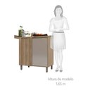 Ver imagem 3 de Balcão de Cozinha com Tampo Canto Reto 95 Cm 1 Porta de Abrir 1 Prateleira Mel Luciane Móveis