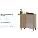 Ver imagem 5 de Balcão de Cozinha com Tampo Canto Reto 95 Cm 1 Porta de Abrir 1 Prateleira Mel Luciane Móveis