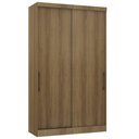 Ver imagem 1 de Guarda Roupa Solteiro 135cm 2 Portas 3 Gavetas Delphi Avelã L01 - Mpozenato