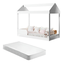 Ver imagem 1 de Cama Montessoriana Infantil com Colchão Incluso Casinha Proteção Lateral Cor Branca