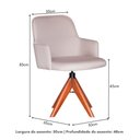 Ver imagem 4 de Cadeira de Jantar com Base Giratória Multimóveis Cr50094