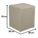 Ver imagem 4 de Puff Quadrado Decorativo Suede Bege
