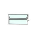 Ver imagem 2 de Vitro Basculante 40x80 Alumínio Branco Vidro Liso