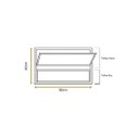 Ver imagem 4 de Vitro Basculante 40x80 Alumínio Branco Vidro Liso